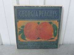 Georgia Peaches Wooden Sign - 11" x 11"