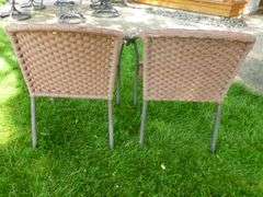 (2) Metal Framed Patio Chairs