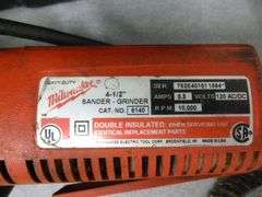 Contico Carpet Installer Toolbox With Related Items - Milwaukee 4 1/2" Grinder