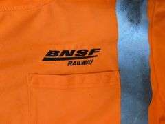 Group Of (3) Burlington Northern / Santa Fe Men's Work Shirts / Vest Size Medium / Large