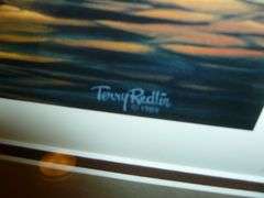 Beautiful Terry Redlin " Evening Solitude "Framed & Matted Print 21.5" x 28"