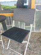 Nice (3) Piece Faux Wicker Patio Bistro Set - Fold Up