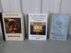 (3) Collector Cookbooks - Fandel's Employees / St. John Church Meire Grove / St. Francis Sartell