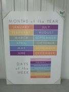 Large New - Months Of The Year Canvas Sign - 28" x 36.5"
