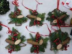 Group Of Nice Christmas Themed Artificial Plants - Related Items