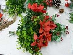 Group Of Nice Christmas Themed Artificial Plants / Decor Items - Related Items