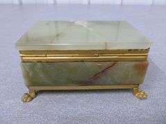 Vintage Footed Marble Ring Box