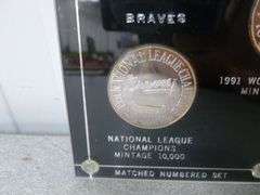 Collectible 1991 MLB - League / World Champion (3) Piece .999 1Oz Silver Coin Set