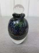 Nice Robert Eicholt Dichroic Purple & Aqua Blue Art Glass Perfume Bottle - Signed