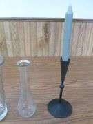 Group Of Household Decor / Cast Iron Stem Candle Holder