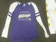(2) Collectible Minnesota Vikings Shirts - Size Men's S & Women's Large