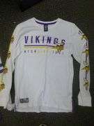(2) Collectible Minnesota Vikings Shirts - Size Men's S & Women's Large