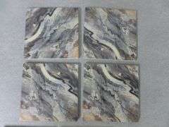 Group Of (7) Tile Coasters - Agate Themed / Route 66