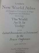 Vintage 1920 New World Atlas