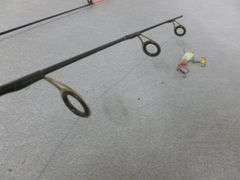 (2) Ice Fishing Jiggle Sticks / Includes An Open Face Combo