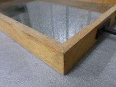 Double Handled Mirrored / Wooden Serving Tray