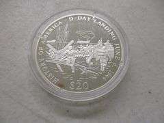 $20 Proof Liberia D-Day Landing 1944 .999 Silver 20 Grams