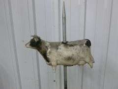 Large cow Themed Cast Aluminum Roof Mount Wind Directional - 20" x 28" H