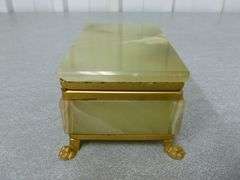 Vintage Footed Marble Ring Box