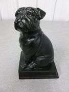 Bulldog Themed Molded Poly Mantle Decoration - 8" H