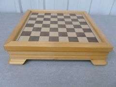 New Wooden Chess / Checkers Game Board