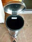 Simple Human Foot Operated Stainless Steel Kitchen Trash Can
