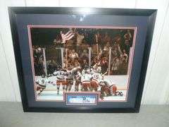 Collectible ' 1980 Miracle On Ice ' US vs Russia Olympic Hockey With Original Ticket Stub