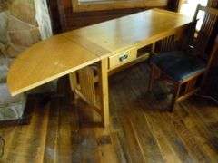 Nice Basset Oak Office Desk / With Optional Side Extension / Oak Chair