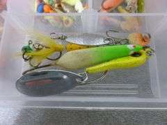Group Of Fishing Baits / Tackle - Includes An Organizer Loaded Up With Jig Heads / Ice Fishing Baits