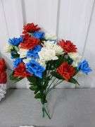 Group Of Patriotic Themed Decor Items / Kitchen Towels / Pillow Cases / Table Runner