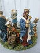 Nice Nativity Advent Candleholder Set - Molded Resin