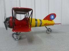 Nice Metal Art Airplane Mantle Decoration - 11" x 12"