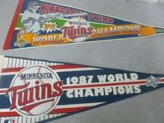 Collectible Minnesota Twins 1987 & 1991 World Series Pennants