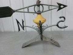 Large cow Themed Cast Aluminum Roof Mount Wind Directional - 20" x 28" H