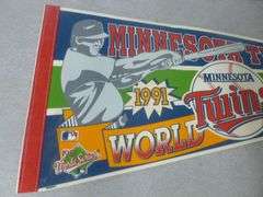 Collectible Minnesota Twins 1987 & 1991 World Series Pennants