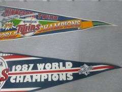 Collectible Minnesota Twins 1987 & 1991 World Series Pennants