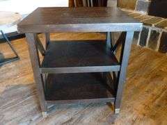Wooden End Table - Two Tiered
