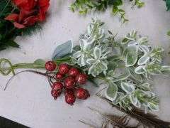 Group Of Nice Christmas Themed Artificial Plants / Decor Items - Related Items