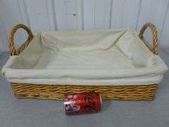 Large Double Handled Lined Basket