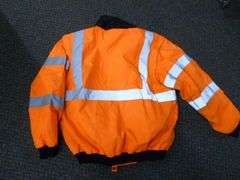 M-Safe Burlington Northern Railway Men's Reflective Work Jacket Size Large
