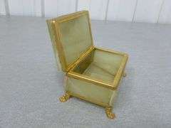 Vintage Footed Marble Ring Box