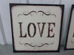 (3) Piece Heavy Gauge Metal Sign Set - 10" x 10"