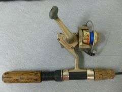 (2) Ice Fishing Jiggle Sticks / Includes An Open Face Combo