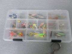 Group Of Fishing Baits / Tackle - Includes An Organizer Loaded Up With Jig Heads / Ice Fishing Baits