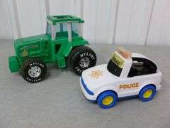 Nylint Poly Tractor / 1987 Buddy L Molded Poly Police Car