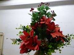Group Of Nice Christmas Themed Artificial Plants / Decor Items - Related Items