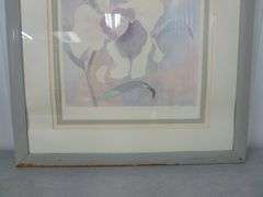 Large Floral Themed Signed Framed & Matted Print