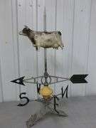 Large cow Themed Cast Aluminum Roof Mount Wind Directional - 20" x 28" H