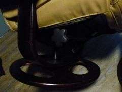 Lane - Tan Leather Swivel Reclining Chair With Ottoman