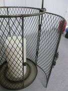 (2) Wire Basket Candle Lanterns - 8" & 10" H - with New Pillar Candles